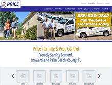 Tablet Screenshot of pricetermite.com